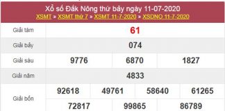 Thống kê KQXS Đắc Nông 18/7/2020 chi tiết và chuẩn nhất