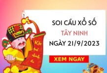 Soi cầu xổ số Tây Ninh ngày 21/9/2023 thứ 5 hôm nay