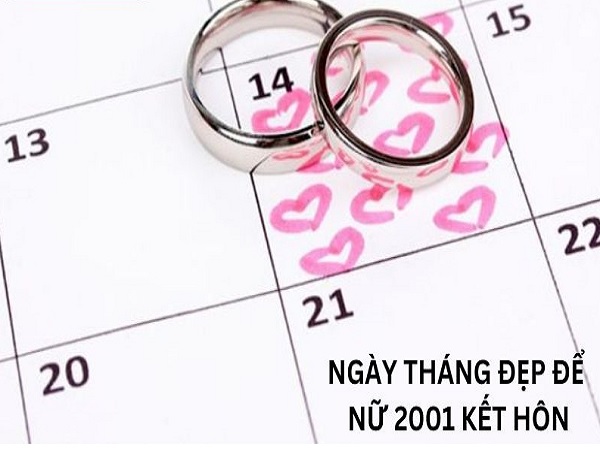 Tháng tốt cưới hỏi năm 2024 cho nữ Tân Tỵ 2001